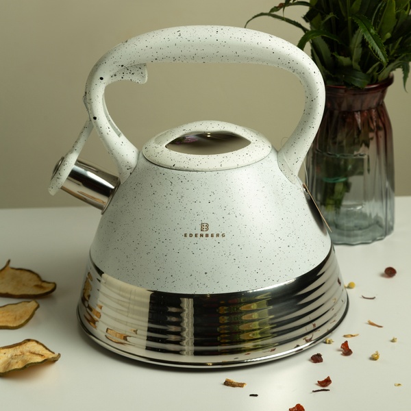 Чайник зі свистком (білий) EDENBERG EB - 8827
