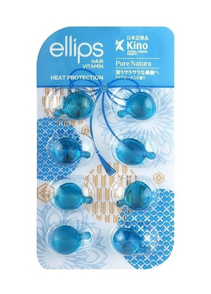 Витамины для волос Ellips Hair Vitamin Pure Natura With Blue Lotus Extract Сила лотоса с экстрактом лотоса, 8*1 мл фото