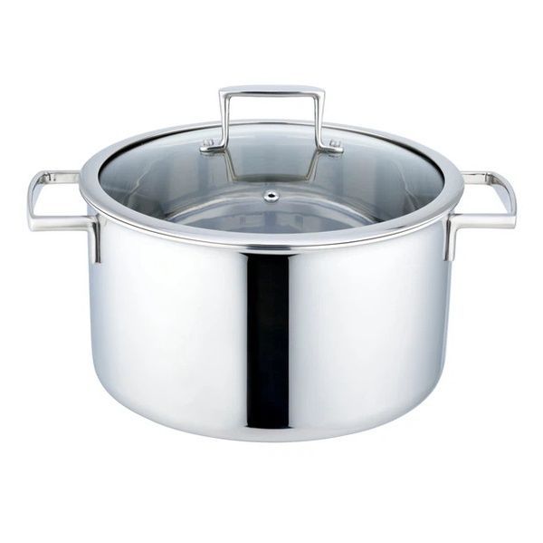 Зображення Каструля з кришкою 4,6л. BRAVIRA Concord Tri-Ply 22х12,5см. нержавіюча сталь