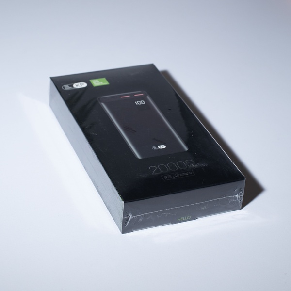 Внешний аккумулятор KP-20 20000mAh с быстрой зарядкой 3.0 черный фото