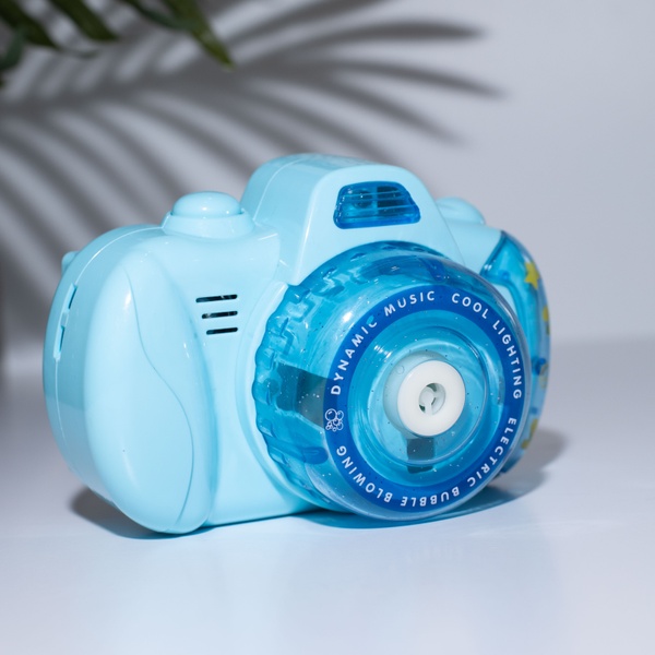 Детская игрушка Камера для мыльных пузырей голубая фото