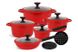 Набор посуды Edenberg EB-5647 с антипригарным мраморным покрытием 12 предметов красный 976 фото 2