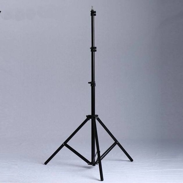 Студийный штатив стойка тринога для кольцевой лампы 2.1 м (210 см, универсальный) - Чёрный