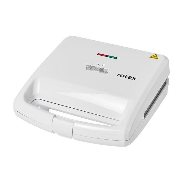 Зображення Мультимейкер 5в1 Rotex RSM225-W для гриля, сендвічів, вафель, горіхів та пончиків