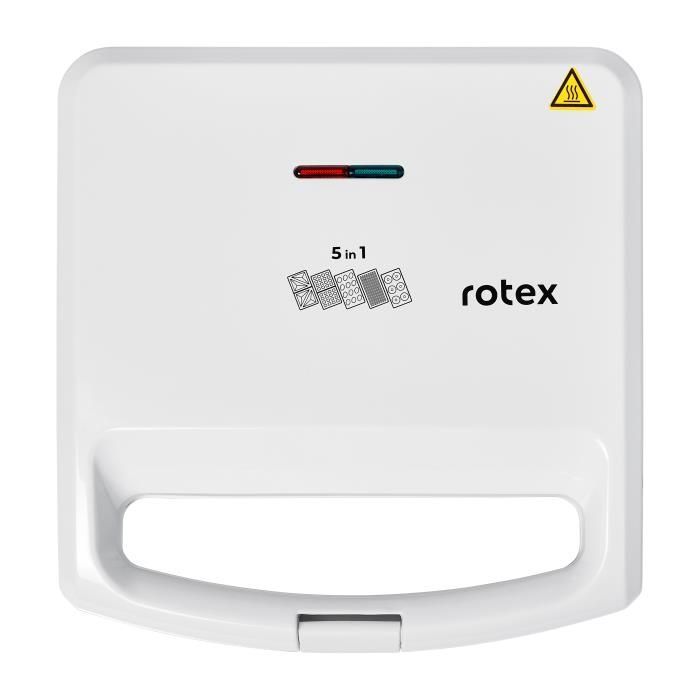 Зображення Мультимейкер 5в1 Rotex RSM225-W для гриля, сендвічів, вафель, горіхів та пончиків