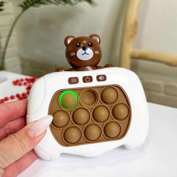 Интерактивная игрушка антистресс Pop it PRO Bear Brown фото