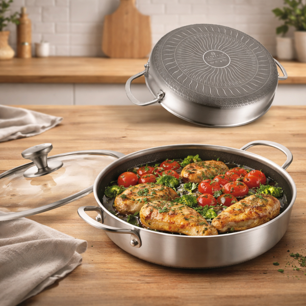 Зображення Сотейник Wok 4 л 28 см EDENBERG EB-13078 з нержавіючої сталі (соти)