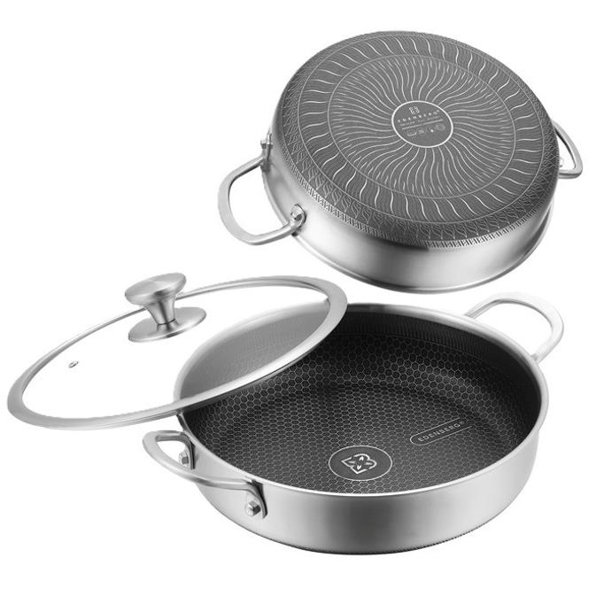 Зображення Сотейник Wok 4 л 28 см EDENBERG EB-13078 з нержавіючої сталі (соти)